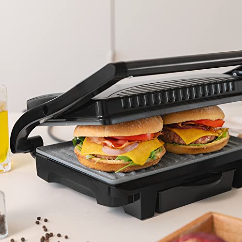 Cecotec - RocknGrill Electric Grill 1000W with Non-Stick Coating, Compact Design