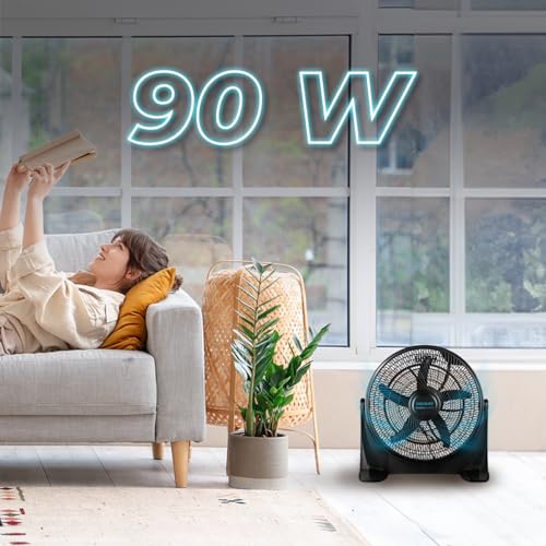 Cecotec Floor Fans EnergySilence 2000 - 90W, 20 Inch Diameter, 3 Speed