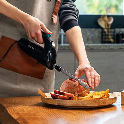 Cecotec - Electric Knife 1800 Black, 150W, 3 Stainless Steel Blades, Quiet