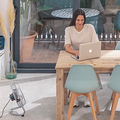 Cecotec - EnergySilence 1000 Pro Industrial Fan, 40W, 12", 3 Speeds, Steel Finish