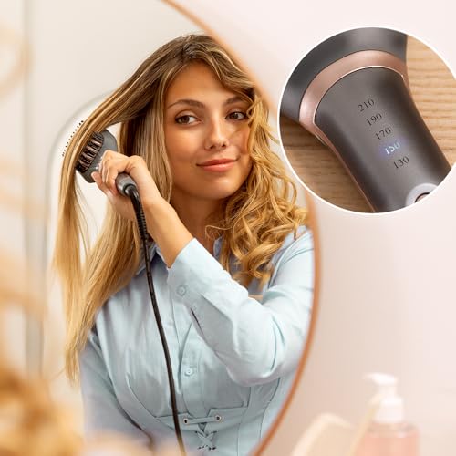 Cecotec Electric Straightening Brush - InstantCare SquareBrush With Adjustable Temperature