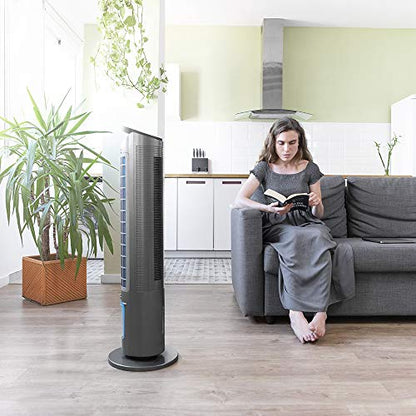 Cecotec - EnergySilence 2000 Cool Tower with 60W Power, 2L Tank, 3 Speeds, Oscillation