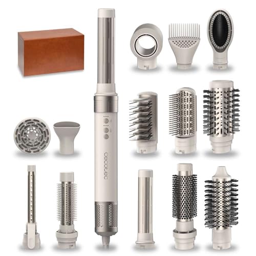 Entdecken Sie die Cecotec Warmluftbürste mit 14 Aufsätzen, 1400W Leistung und Coanda CeramicCare Technologie. Ideal für Frizz-Reduktion und vielseitige Stylings!