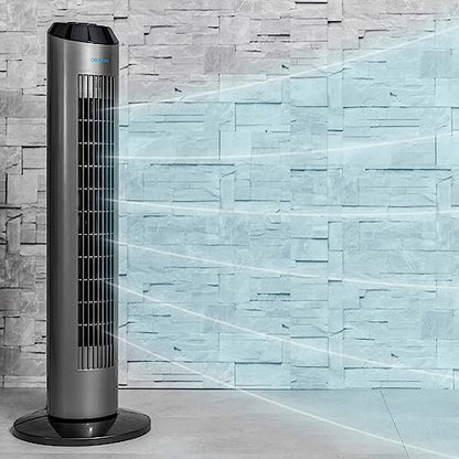 Cecotec - EnergySilence 8190 Skyline Ionic Tower Fan, 60W, 3 Speeds, Remote Control