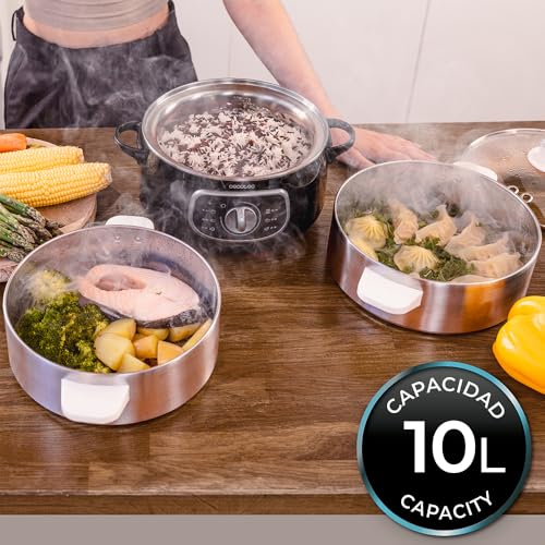 Cecotec Vapovita Steelpot Electric Steamer - 1300W, Healthy Cooking