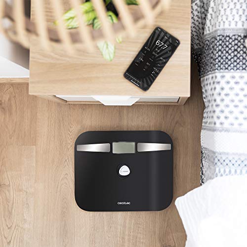 Cecotec - Smart Healthy Bathroom Scales with Touch Control, Precision Sensors, Tempered Glass