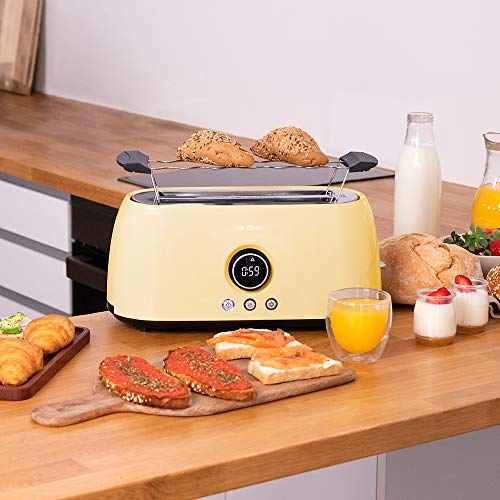 Cecotec ClassicToast Digital Toaster 15000 Yellow - Perfect for 4 Slices