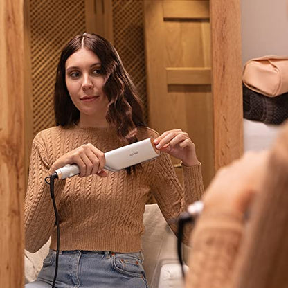 Cecotec - Ceramic Wave Straightener with Tourmaline Coating, Adjustable Temp, LCD Display