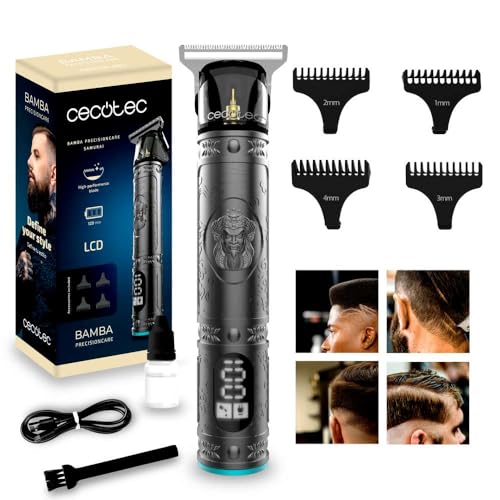 Cecotec Professional Hair Clipper in grey with sharp blade and guide combs