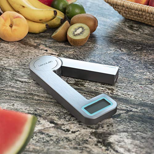 Cecotec - EcoPower Compact Kitchen Scale, Foldable, LCD Display, Tare Function