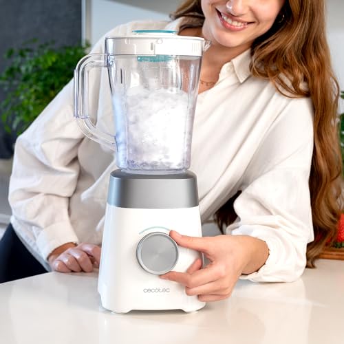 Cecotec Power Black Titanium 1300Max W. Electric Tabletop Mixer - Perfect for Smoothies