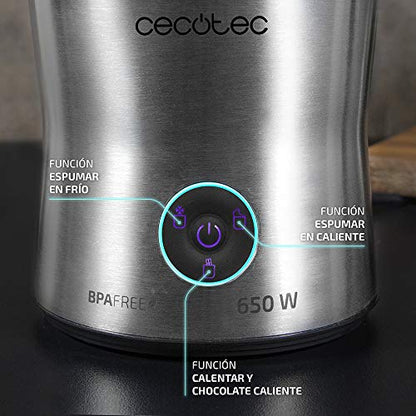 Cecotec - Milk Frother Power Moca Spume 5000, 650W, 400ml, Dishwasher Safe