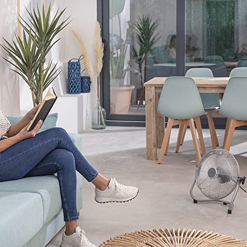 Cecotec - EnergySilence 1000 Pro Industrial Fan, 40W, 12", 3 Speeds, Steel Finish