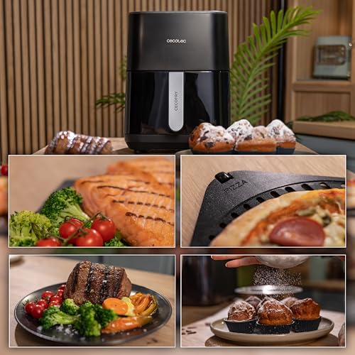 Cecotec - 4L Oil-Free Air Fryer with Double Resistance & 10 Cooking Menus