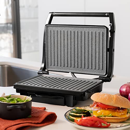 Cecotec - RocknGrill Electric Grill 1000W with Non-Stick Coating, Compact Design