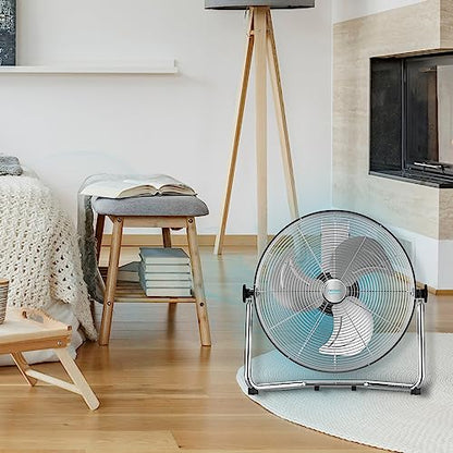 Cecotec - EnergySilence 4300 Pro Fan, 110W, 3 Speed, Adjustable Tilt, Chrome Finish