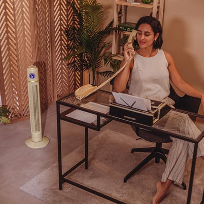 Cecotec - EnergySilence 1090 Retro Pedestal Fan, 81cm, 40W, LED Display, Remote Control