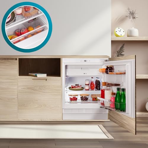 Cecotec - Built-in Mini Fridge 121L with Freezer Drawer & Reversible Door