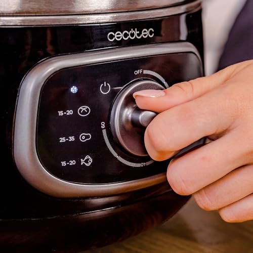 Cecotec Vapovita Steelpot Electric Steamer - 1300W, Healthy Cooking