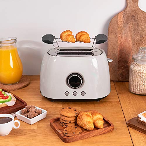 Cecotec Digital ClassicToast 8000 Beige Double Toaster - Retro Design With Digital Screen