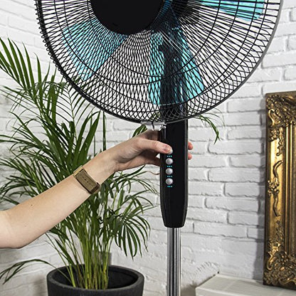 Cecotec - EnergySilence 510 Pedestal Fan, 40W, 5 Blades, Oscillating, Adjustable Height