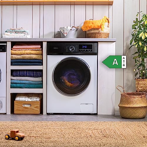 Cecotec - 8 kg Front Load Washing Machine, Inverter Motor, 16 Programs, SteamMax