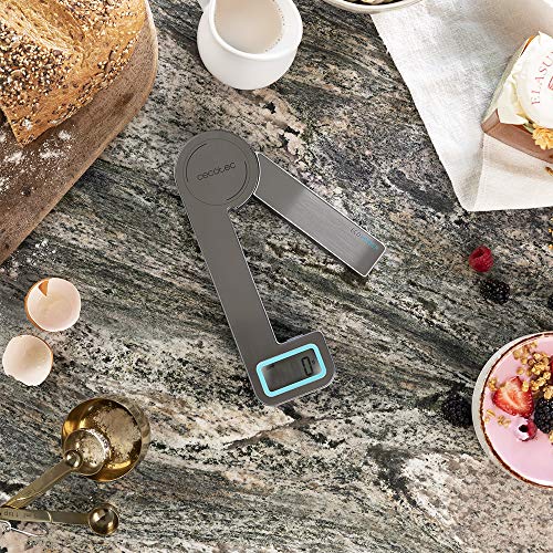 Cecotec - EcoPower Compact Kitchen Scale, Foldable, LCD Display, Tare Function