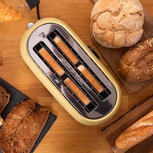 Cecotec ClassicToast Digital Toaster 15000 Yellow - Perfect for 4 Slices