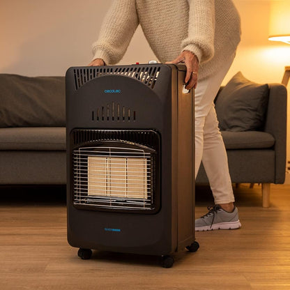 Cecotec - Gas Heater Ready Warm 4000 Slim, 4200W, Adjustable Thermostat, Space-Saving Design
