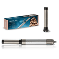 Cecotec CeramicCare 2-in-1 AirGlam Styler with sleek aluminum design and attachments